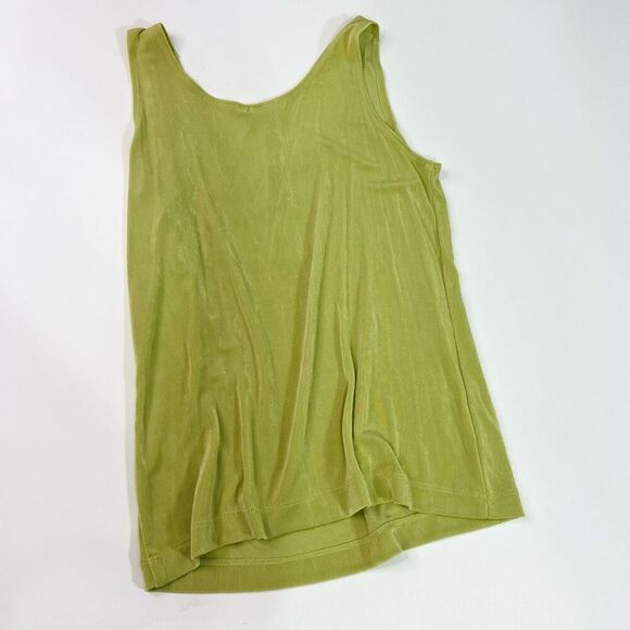 Chico's Hadley Jacket Tank Top Womens Medium Tart Green 1 Set Nwt Slinky Mature - Picture 10 of 11